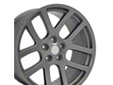 Viper Style Gunmetal Gray 5-Lug Wheel; 22x10; 25mm Offset (05-11 Dakota)